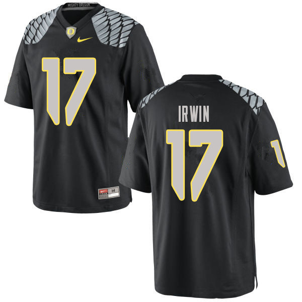 Men #17 Mike Irwin Oregn Ducks College Football Jerseys Sale-Black